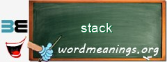 WordMeaning blackboard for stack